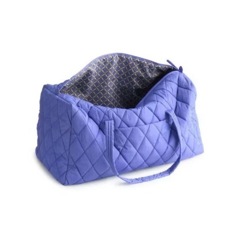 Vera Bradley Large Travel Duffel Bag Baja Blue Periwinkle NWT - Picture 2 of 5